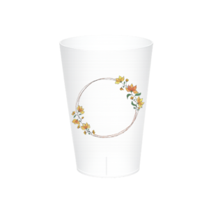 Gobelet 33 cl rond fleur